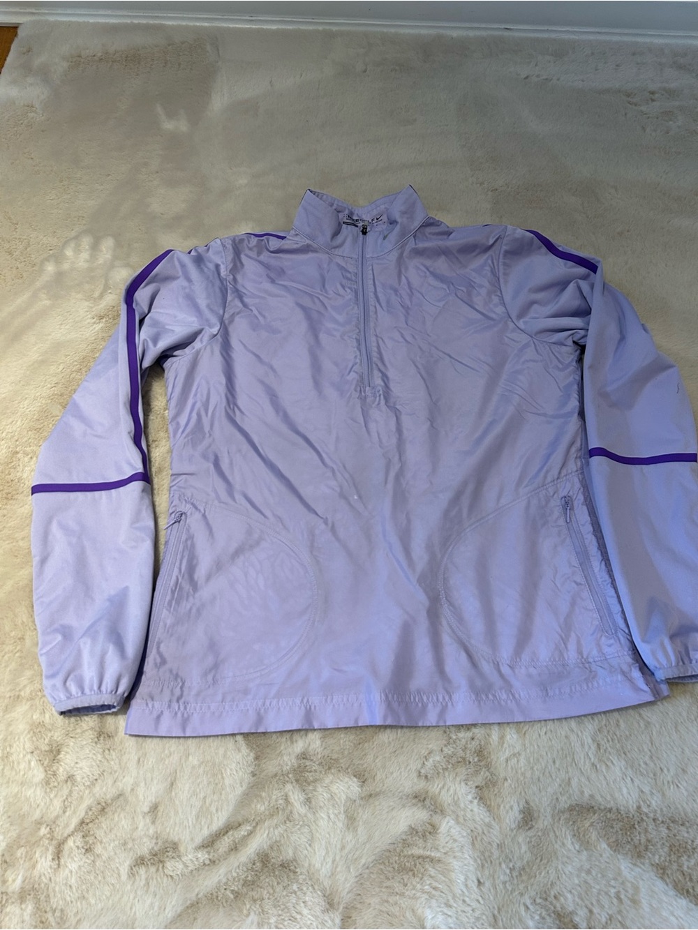Nike Lavender Ski Pullover with Purple Piping